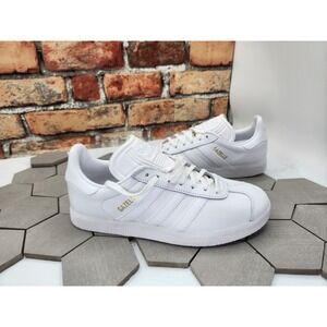 adidas Originals Gazelle‎ Sneaker BB5498 Triple White Women's Sz 7.5/ Men Sz 5.5